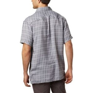 (P) Columbia Men's Gray Plaid Shirt, Modal Blend, XXL